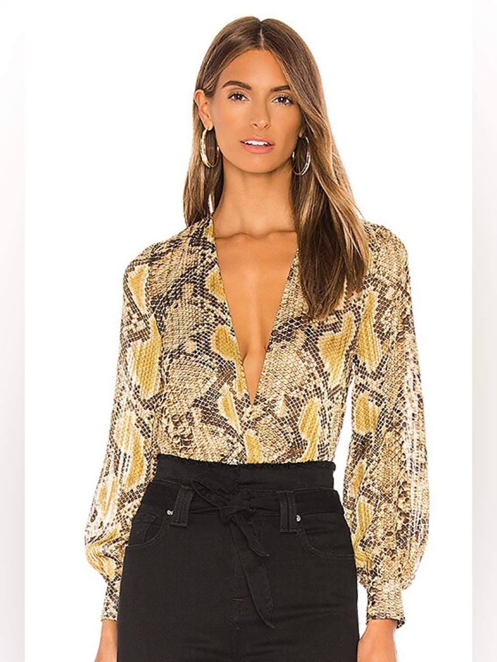 Superdown - Aliza bodysuit - Natural Snake